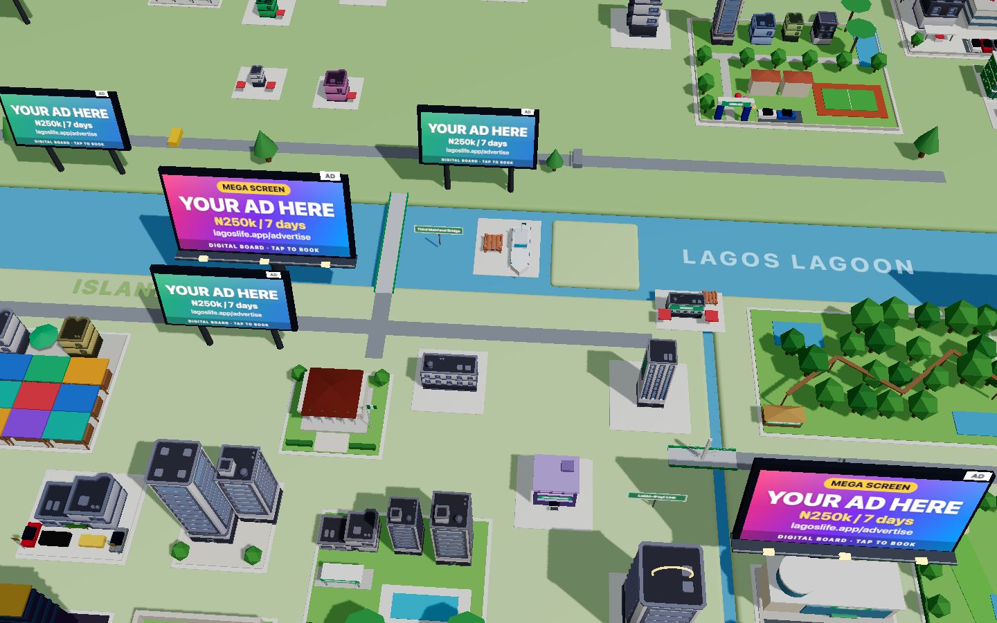 In game: Lagos Lagoon and Third Mainland Bridge in Lagos Life
